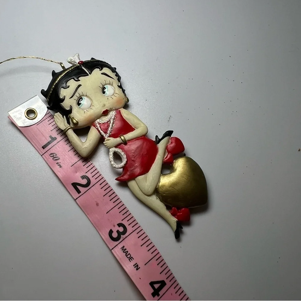 Vintage Betty Boop in Red Mini Dress Christmas Ornament 1999